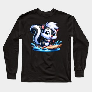 Surfin' Skunk Sprout Long Sleeve T-Shirt